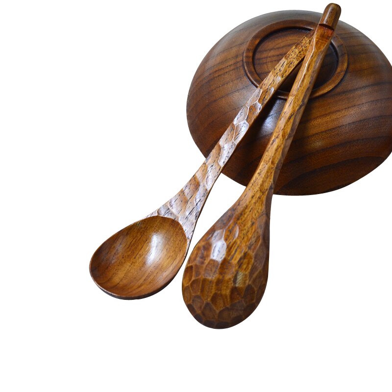 BalleenShiny-cuchara japonesa antiadherente de concha de tortuga, cuchara de madera de mango largo, cuchara de madera para arroz, sopa, té, utensilios de cocina, vajilla