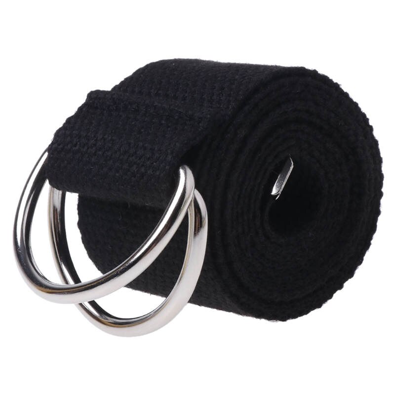 Double boucle d'anneau ceinture toile couleur unie | Pour adolescents garçons et filles étudiants: 4