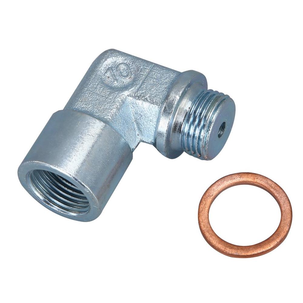 M18X1.5 O2 Oxygen Sensor Angled Extender Spacer 90 Degrees 02 Bung Extension For Decat Hydrogen Easy Installation
