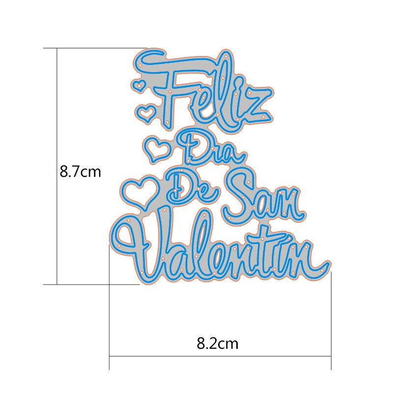 Spaans sterft verjaardag woorden Sterft Pasen Metalen Stansmessen Alfabet Craft Sterft snijd voor DIY scrapbooking kaarten maken