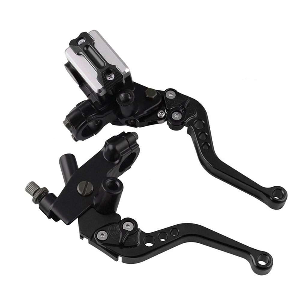 Motorcycle Brake Set Universal Alloy Front Brake Master Cylinder Cable Clutch with Adjustable Levers: NO.1
