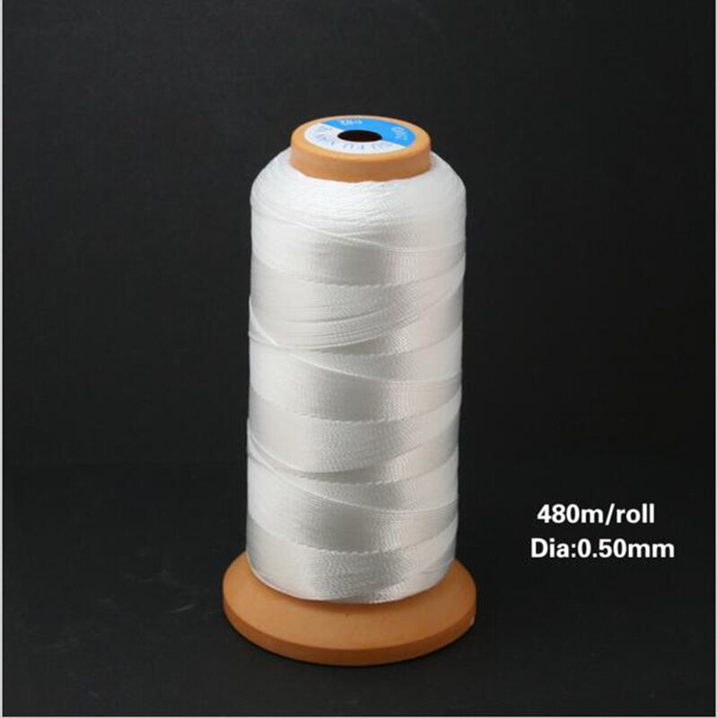 ! super værdi hvid nylon tråd 3/6/9 lag 0.25/0.50/0.75mm til syning af tøj reparere tøj 700m/480m/300m: Hvid 6- lags 480m