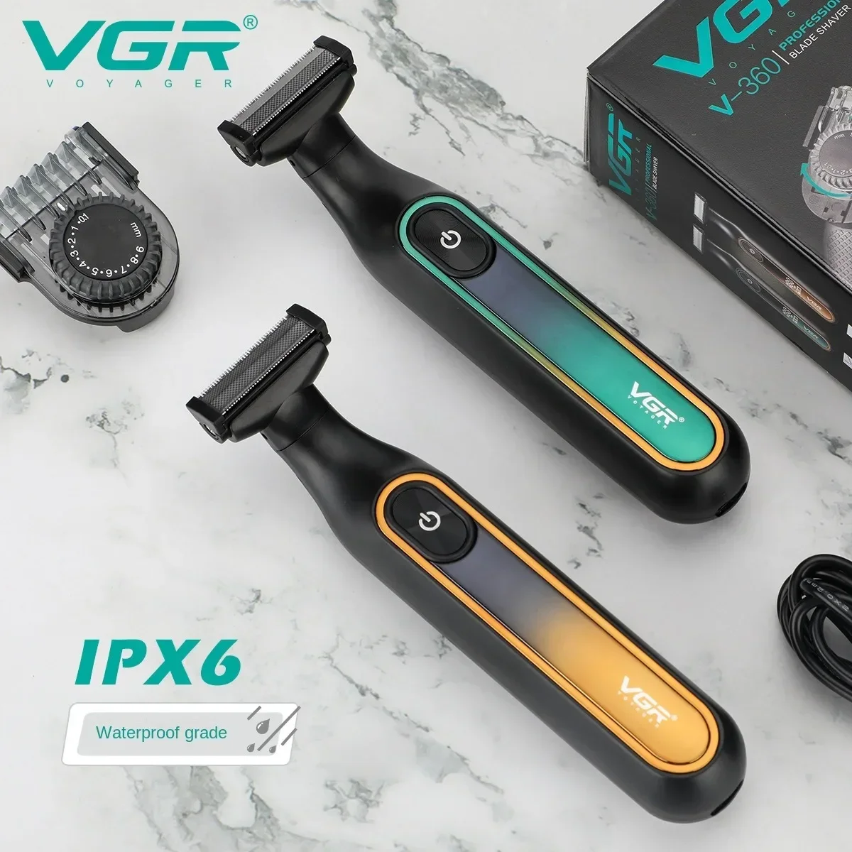 VGR Razor Professioneller Elektrorasierer Tragbare Rasiermaschine Wasserdichter Bartschneider Friseur Rasiermaschine für Männer V-360
