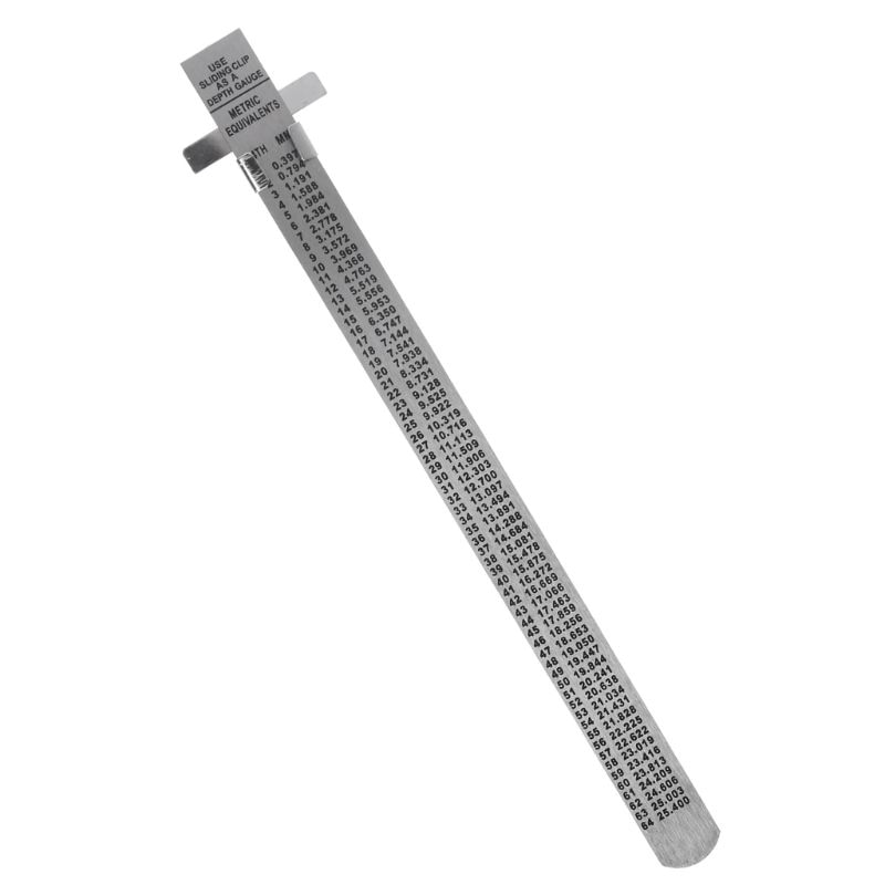 6" Stainless Steel Pocket Rule Handy Ruler with inch 1/32" mm/metric Graduations Measurement Analysis Instruments