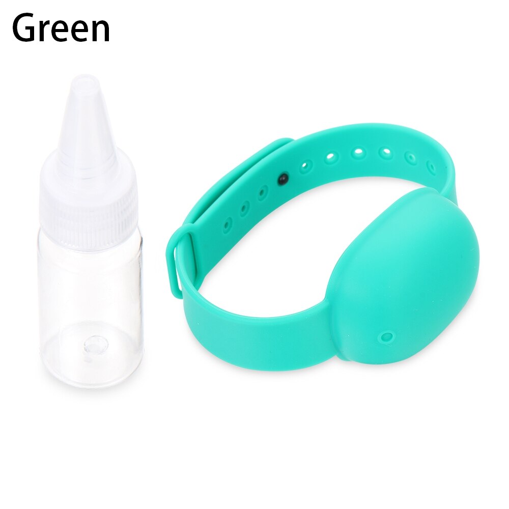 Outdoor Portable Hand Sanitizer Dispensing Wristband Hand Wash Dispenser Refillable With Squeeze Bottle Silicone Soap Bracelet: B-3