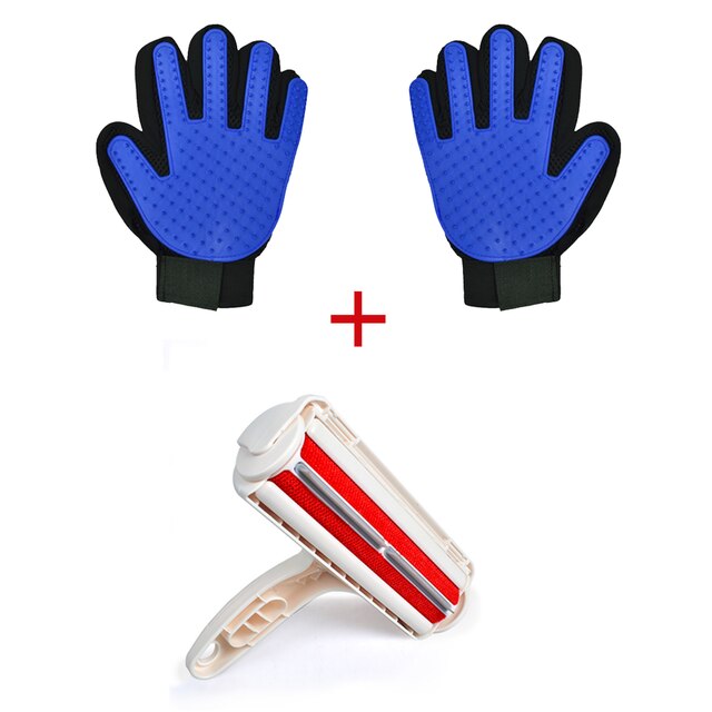 Pet Hair Remover Roller Hond Kat Haar Borstel Verwijderen Hond Kat Haar Van Meubels Tapijten Kleding Zelfreinigende lint: Red Left Right