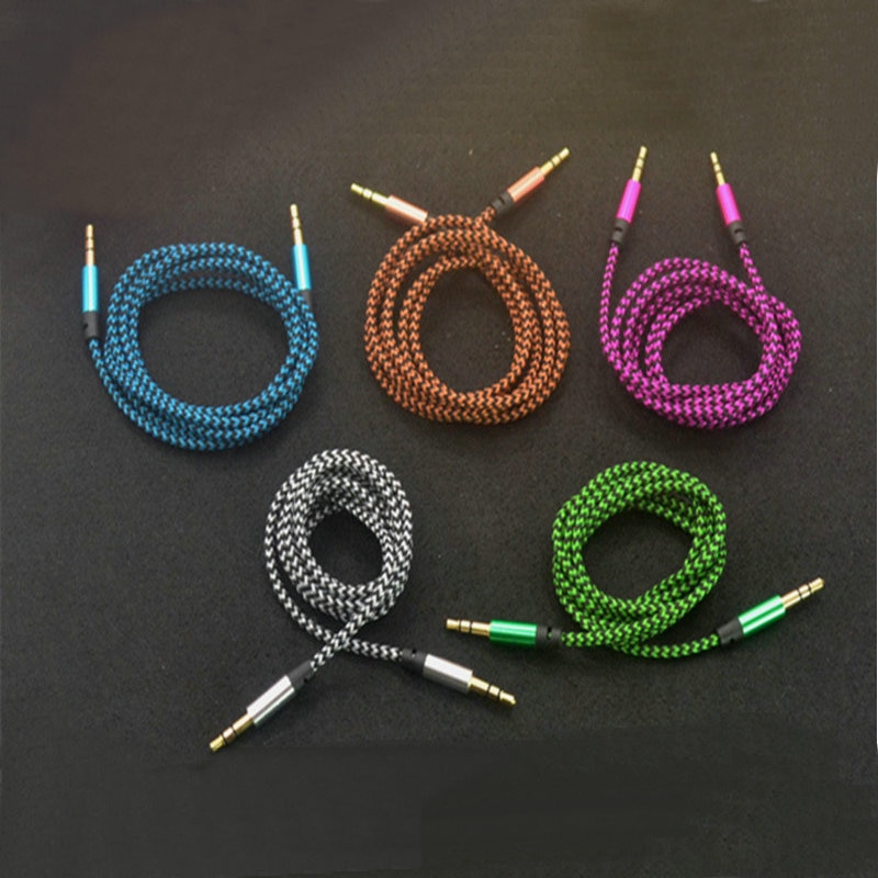 3.5mm Stereo Car Auxiliary Audio Cable 1M Male To Male for Smart Phone MP3 Tablet PC Aux 3.5mm Stereo Audio Cable