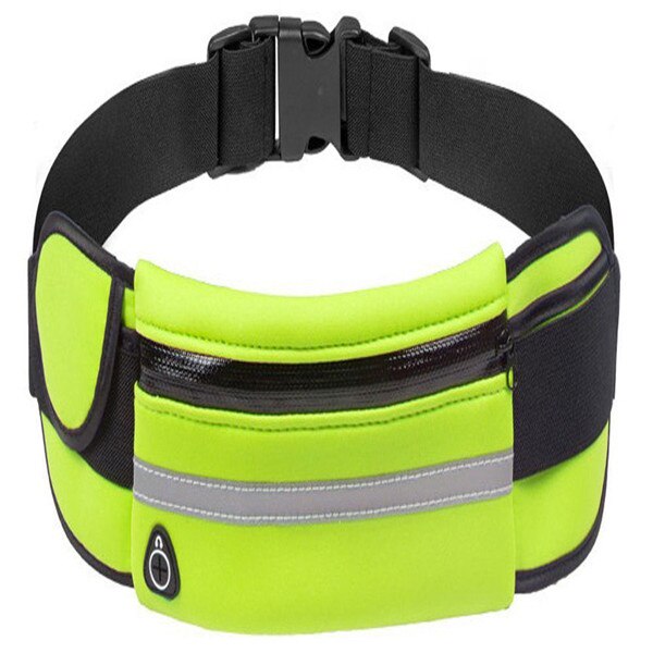 Proworks Running Belt Gym Taille Pouch Lopers Bum Bag Jogging Telefoon Houder Dames Taille Packs: green