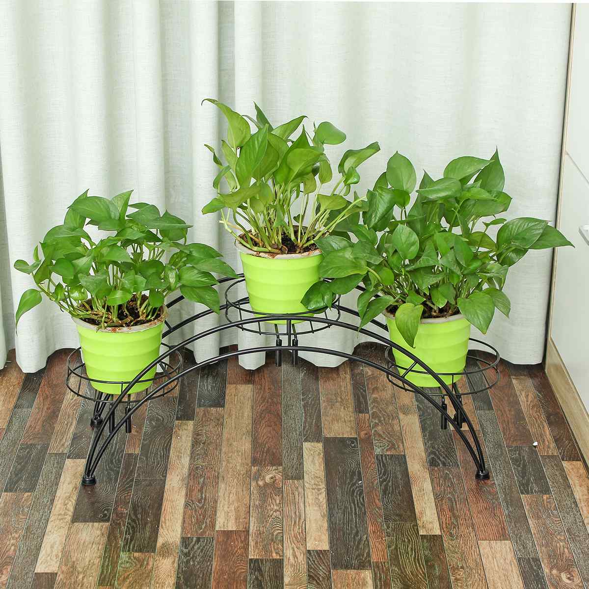 3 Tier Metalen Plant Bloem Floor Stand Planken Rack Plant Bloem Display Stand Plank Opbergrek Outdoor Tuin Bloem Houder