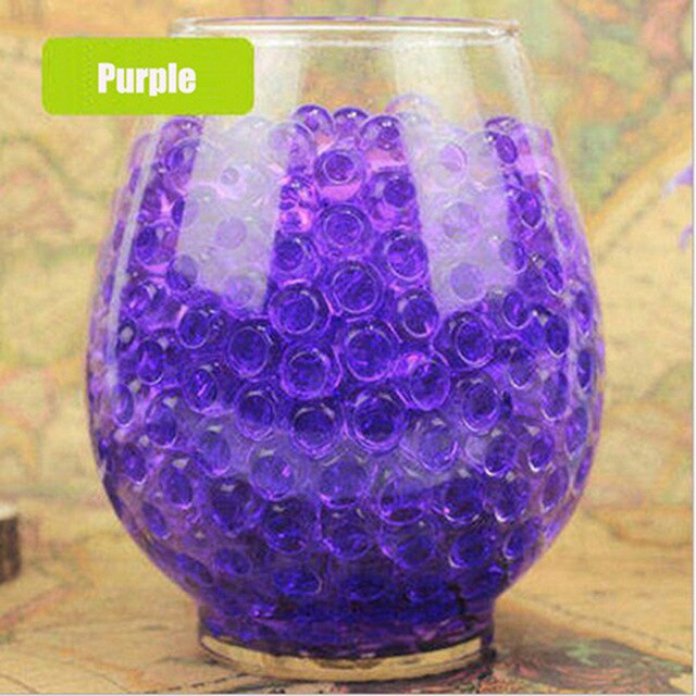 Water crystal soil mud hydrogel gel children's toys water drops potted hydroponic: Purple