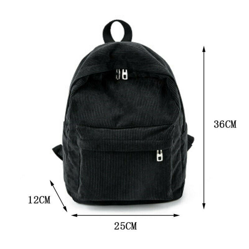 Style Soft Fabric Backpack Female Corduroy School Backpack For Teenage Girls Striped Backpack Women