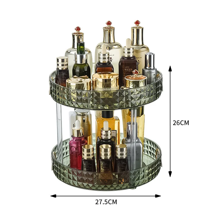 Tablett Regal Luxus Schmink tisch Kosmetik rotierende Lagerbier Regal Kasten Schlecht Schreibtisch Regal Parfüm Hautpflege Produkt Regal: Orange