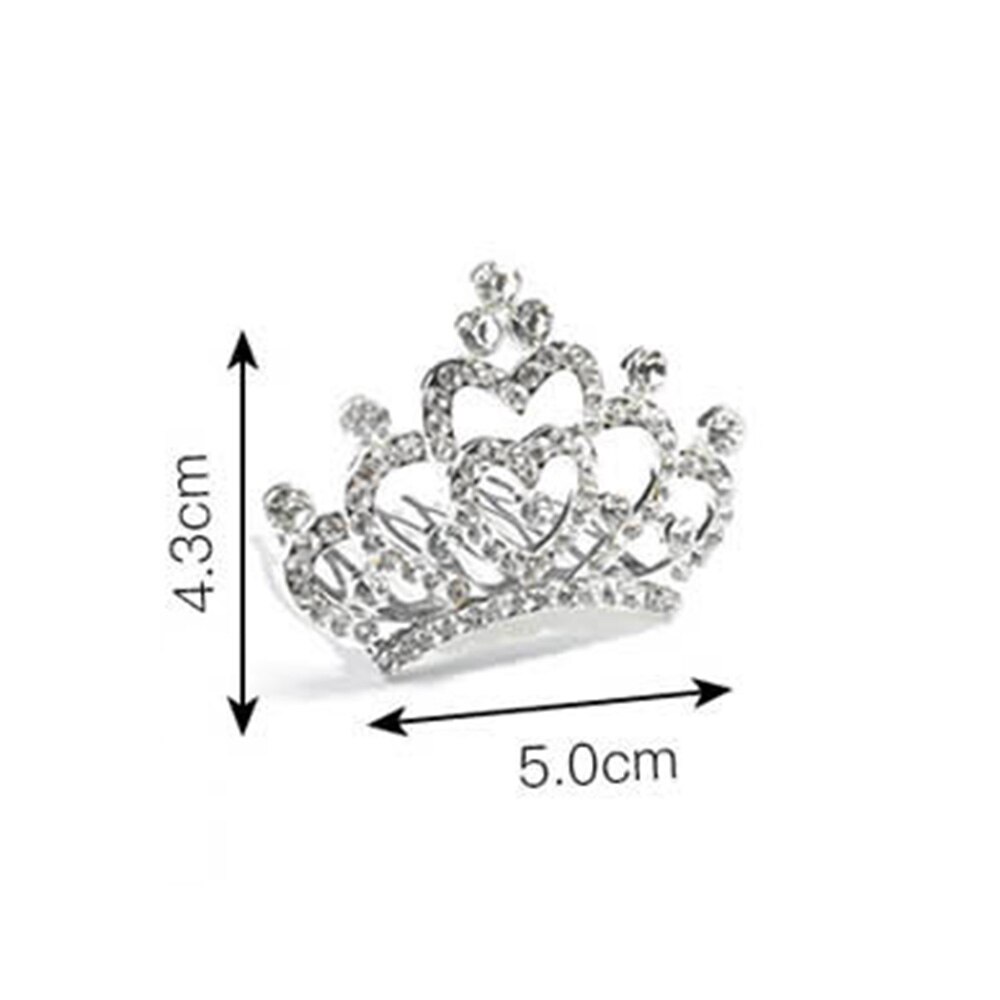 Mini Tiara Rhinestone Hair Clips Princess Crown Comb Costume Accessories For Princess Party Girls Hair Claw Hairpin Styling Tool