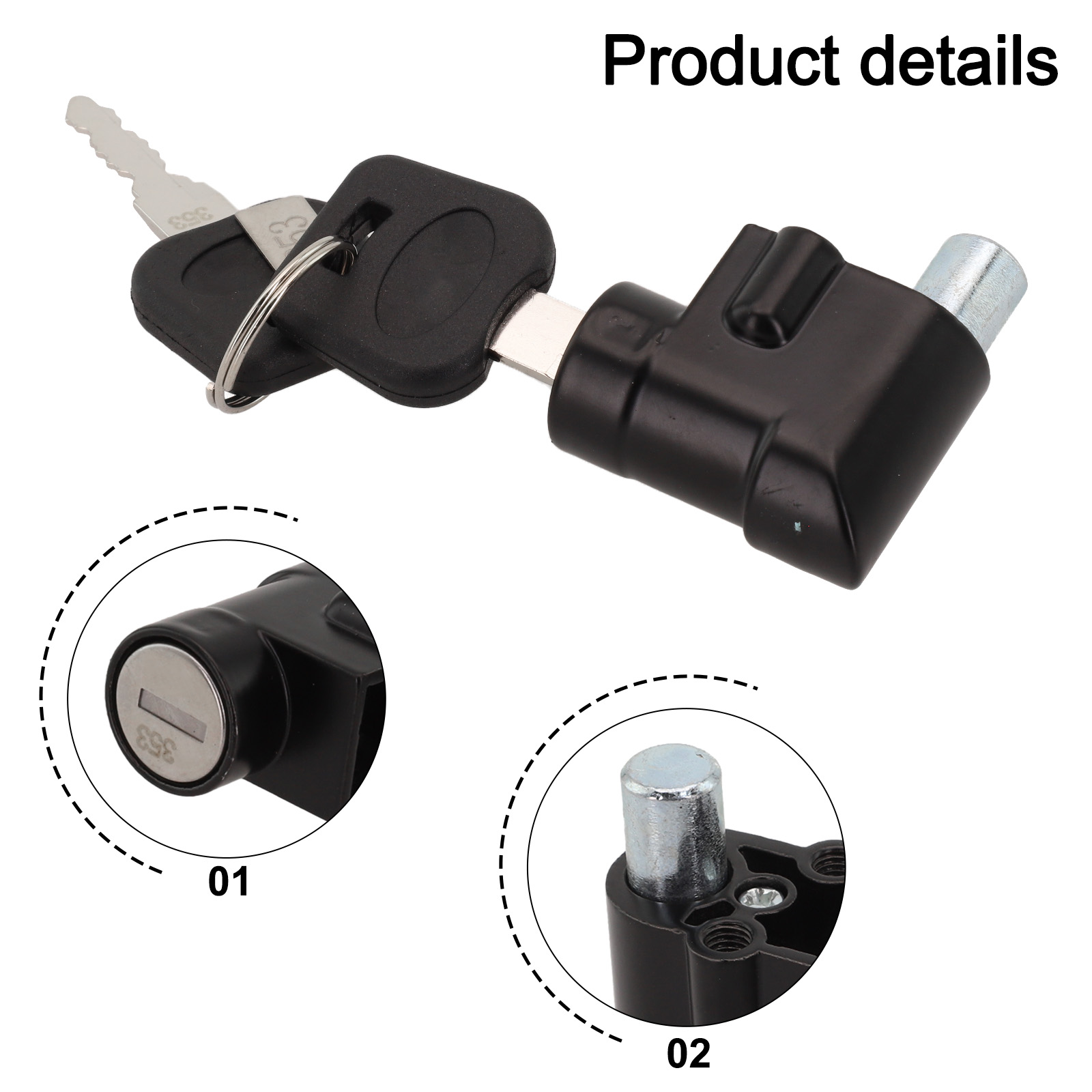 Fiets Voor-Hailong Case Lock Power Lock Sleutel Voor-Hailong 1 Batterij Case Voor-Hailong Ebike vervangende Accessoires