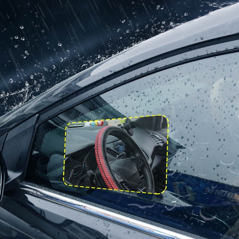 Film transparent de protection pour vitres latérales de voiture, Membrane Anti-brouillard et Anti-éblouissement, imperméable à l'eau et à la pluie, 2 pièces/ensemble