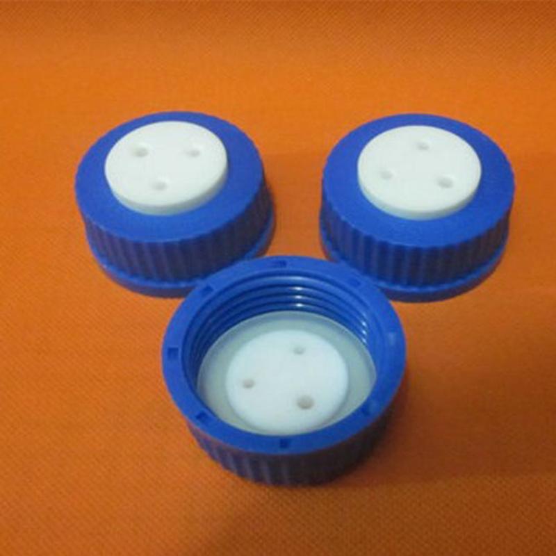 500ML Mobile phase solvent bottle, Special bottle for liquid chromatography,500ml Blue cover transparent reagent bottle