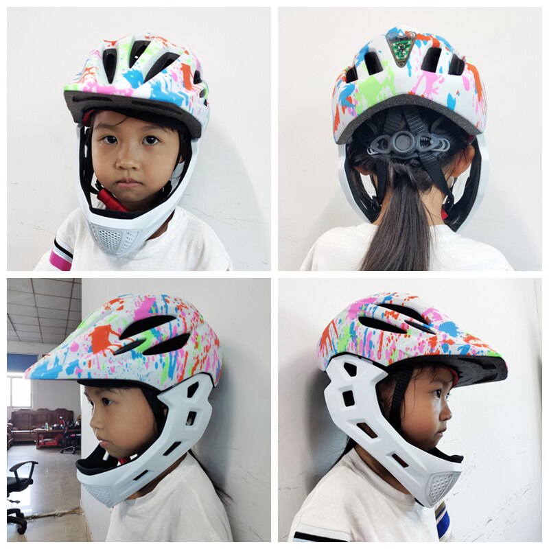 Casque de cyclisme pour enfants, intégral du visage, amovible, pour vtt, descente, équipement de sécurité
