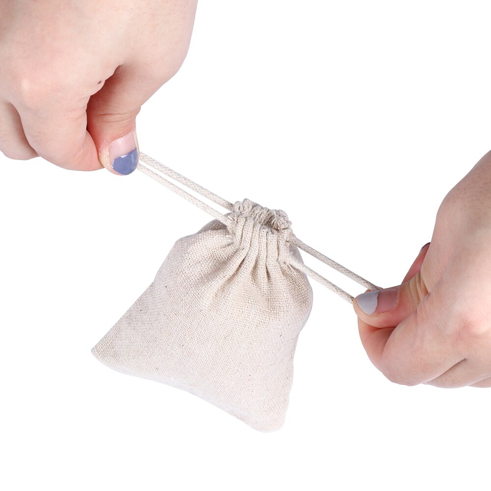 1/Pcs Handmade Cotton Plain Candy Organizer Bags Drawstring Pouch Sack Food Storage Wedding Kitchen Favor Storage Bags