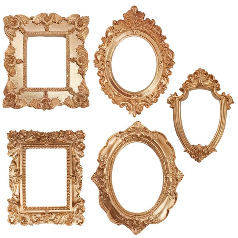 5pcs European Style Photo Frames Desktop Photo Frame Photo Props: 5pcs as shown