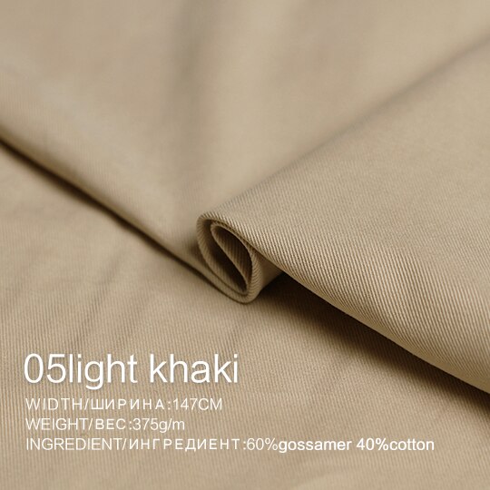 The Cloth 375g/m weight Soft Twill Tencel Cotton Fabrics Materials Autumn Women Windcoat Pants Sewing Cloth