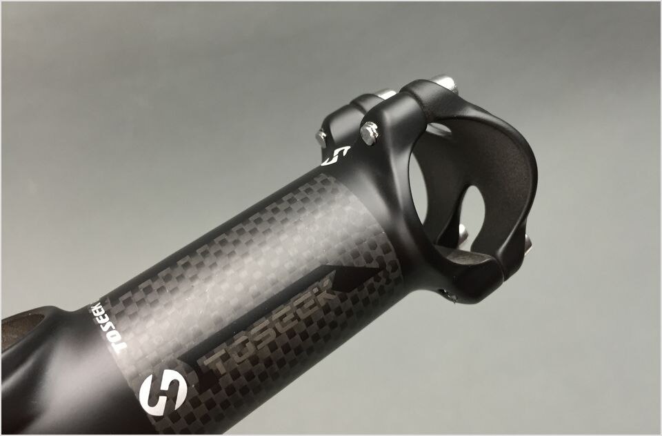 Potence de vélo de route toseek ultralight 100g en aluminium et  + 3k en carbone, pièces de cyclisme 31.8*80/90/100/110mm et housse