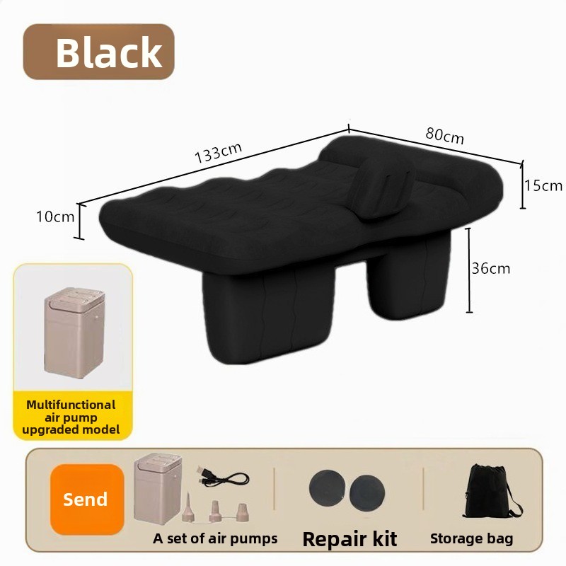 Cama inflable automática para coche, colchón para dormir trasero de coche, colchón de viaje, colchón de aire portátil para coche: gris