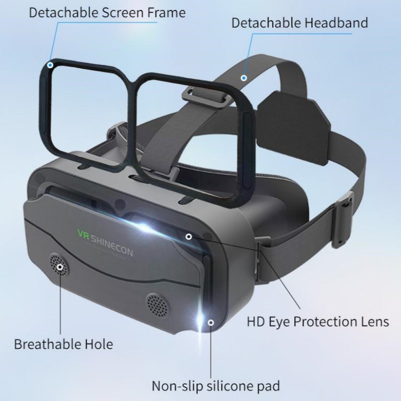 G13 IMAX gigantisch scherm Virtual Reality 3D-bril Google Cardboard Box VR-helm voor 4,7-7 "telefoon, ondersteuning voor gamecontroller-speler