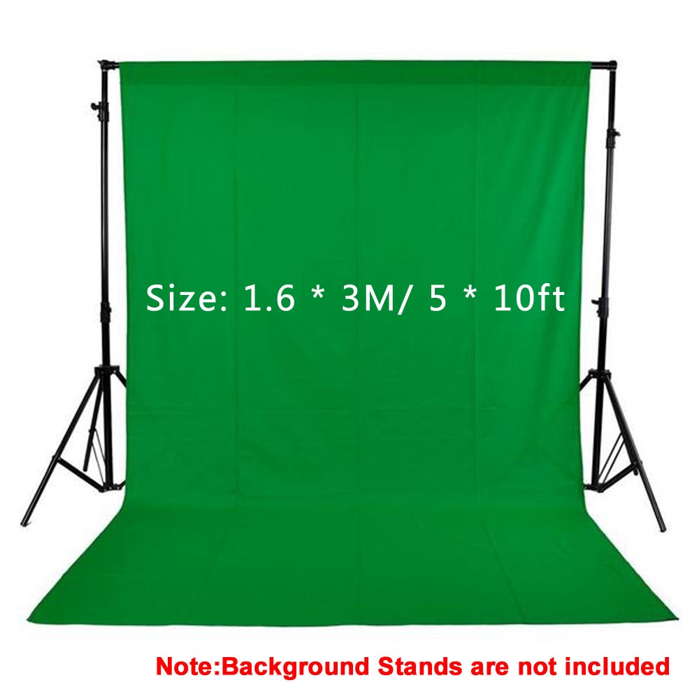 1.6x3 M/5x10FT Studio Fotografie Achtergronden Zwart Wit Groen Scherm Foto Achtergrond 100% non-woven voor studio Vedio Schieten