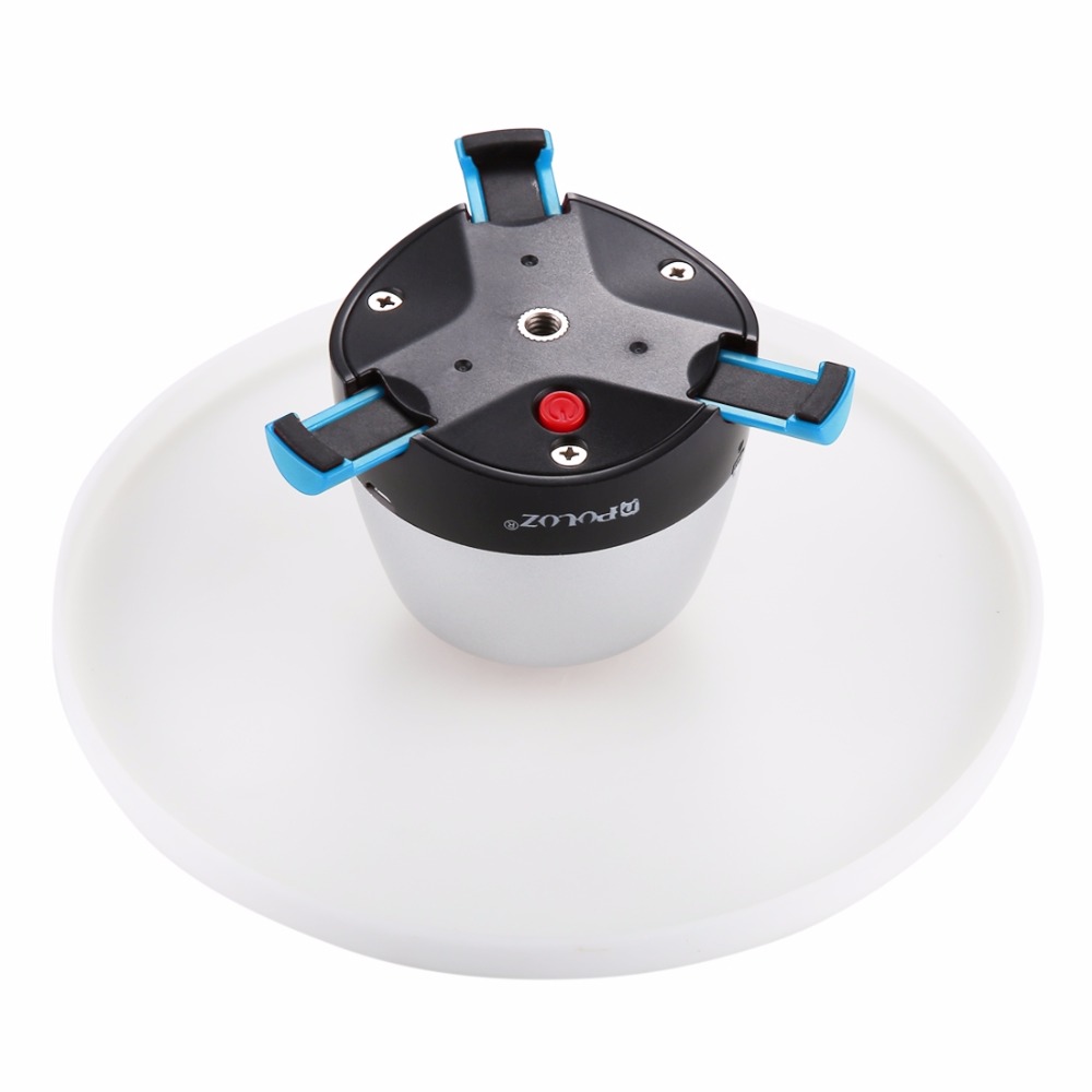 PULUZ Elektronische 360 Graden Rotatie Panoramisch Statiefkop (Blauw) + Ronde Lade met Control Afstandsbediening voor Smartphones, GoPro, DSLR