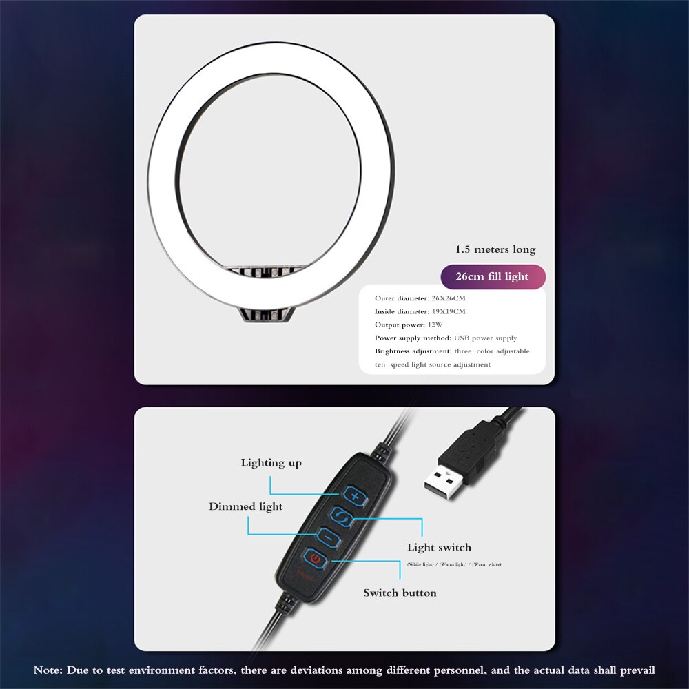 Photography Phone Clip Bracket Suspension Arm Stand Clip Holder Kits Double Spring Structure Ring Light Kit for Live Show