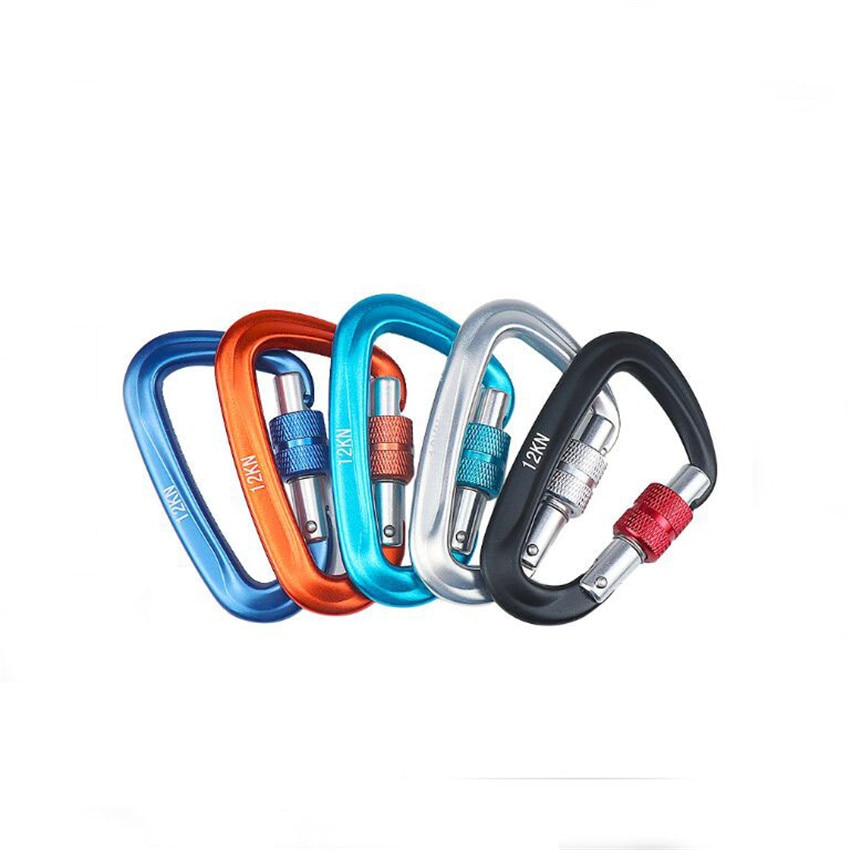 Metal Rock Climbing Safety Swivel Snap Bulk Clip Hook Oval Carabiner Climb Buckle Aluminium Alloy 7075