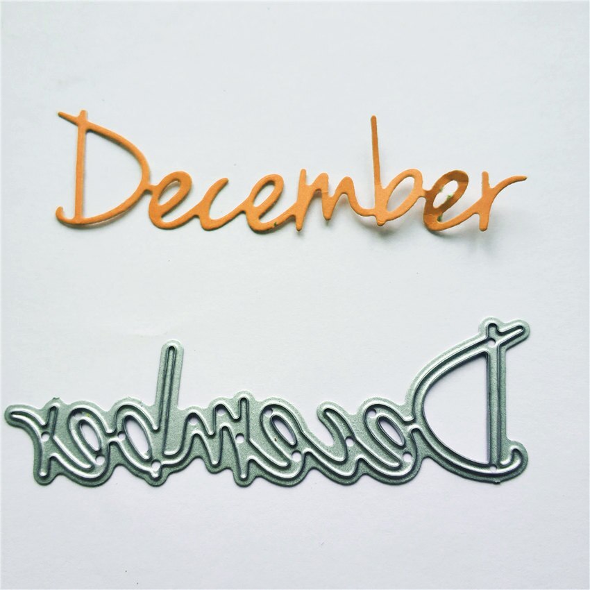 Metalen December Papier Stansen Sterft Voor Scrapbooking/Diy Kerst Bruiloft Halloween Pasen Kaart