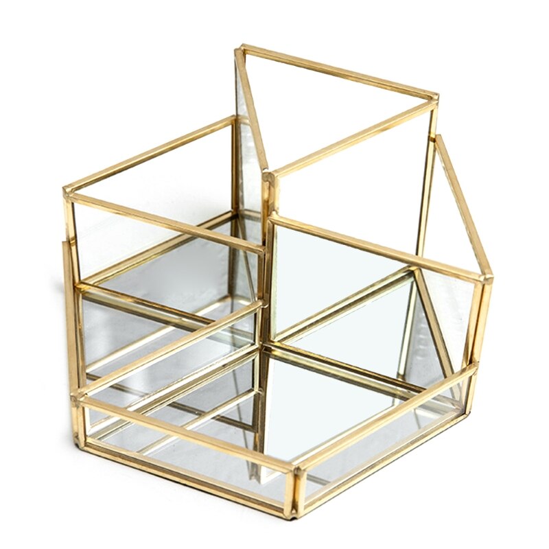 Utopz Gouden glazen sieraden aandenken doos woondecoratie