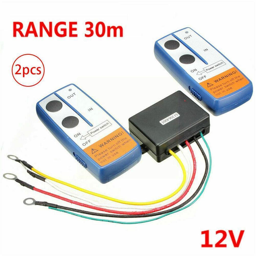 12v Universal Car Wireless Winch Electric Remote Control Truck Vehicle Atv With Manual Kit Transmitter Suv Trailer Truck Se Q0r0