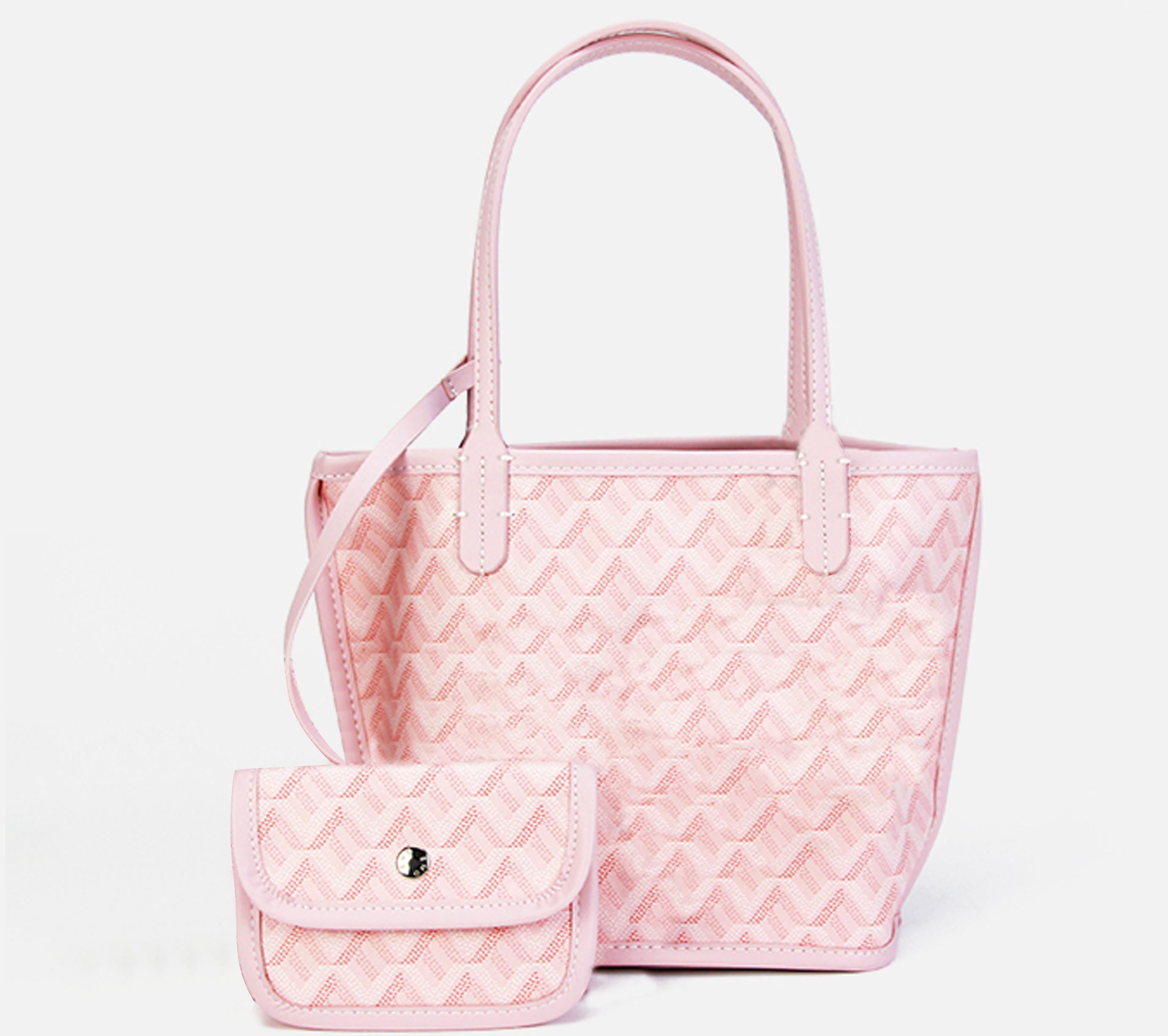 S tote bag A+++++ little bag one shoulder handbaglarge capacity shoulder Shopping bag Mummy tote Bag double sides leather mini: L / Pink