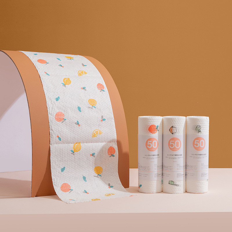 50pcs/roll Kitchen Cleaning Reusable Dish Cloth Hand Towels Supplies Disposable Tablecloth for Table