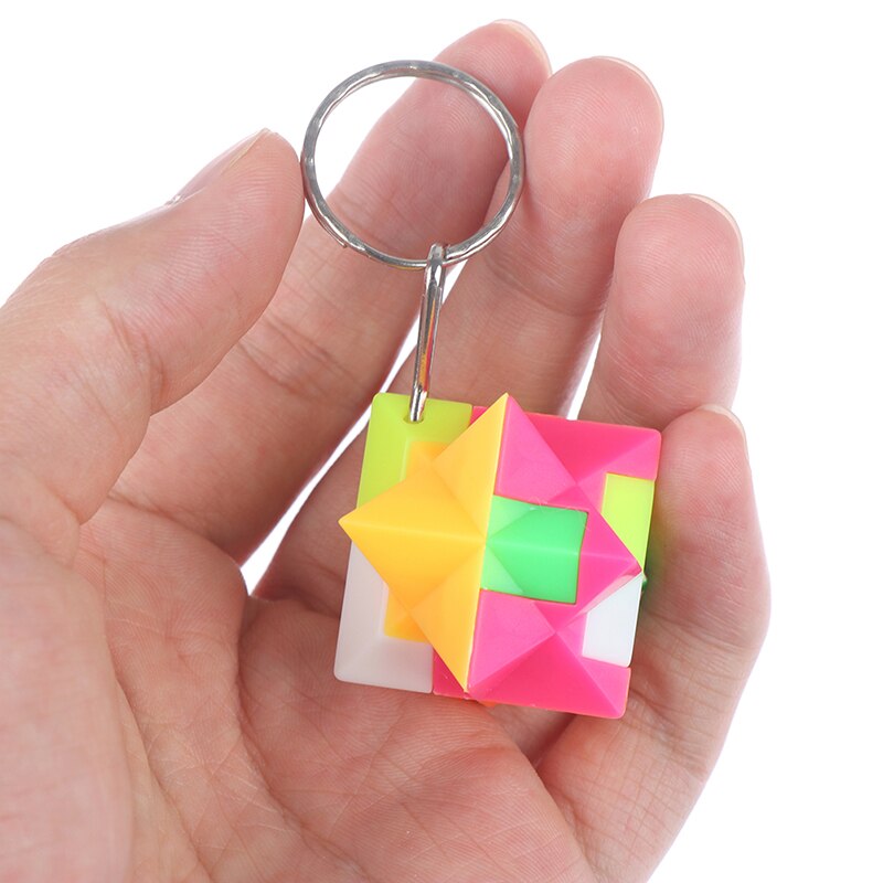 Mini Keychain Magic Cube Trihedron Cylinder Speed Cube Puzzle Neo Cubo Magico Learning Educational Toys For Children Boys