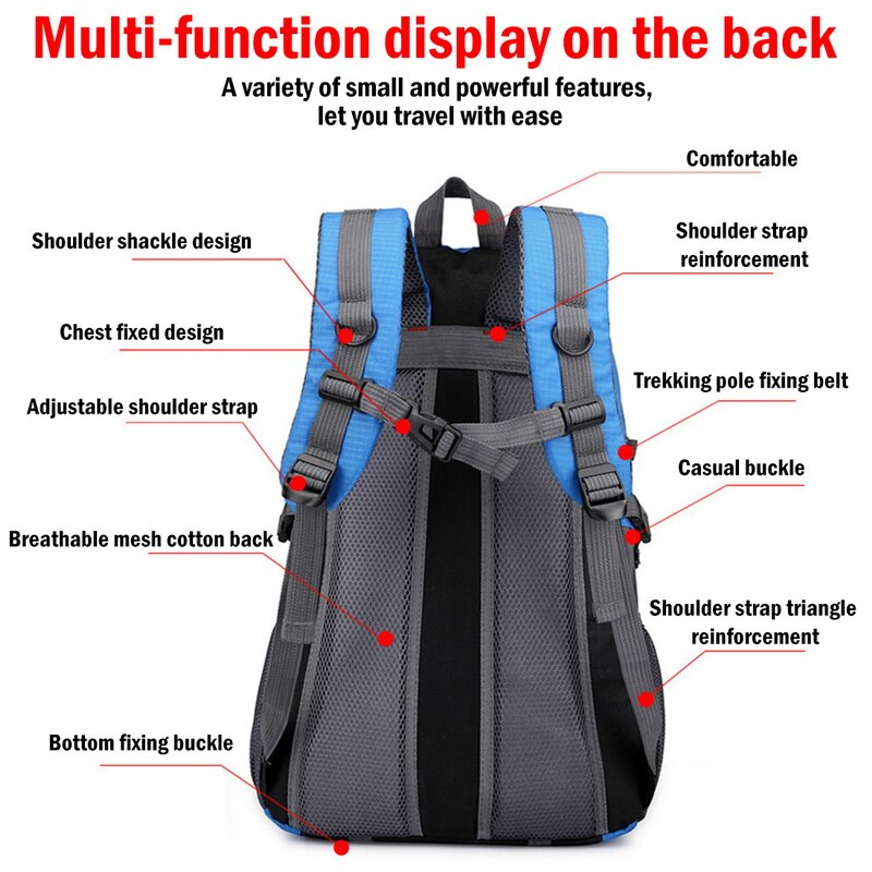 Litthing Unisex Reizen Rugzakken Outdoor Mochila Masculina Toevallige Waterdichte Vrouwen Mannelijke Zakken Mannen Terug