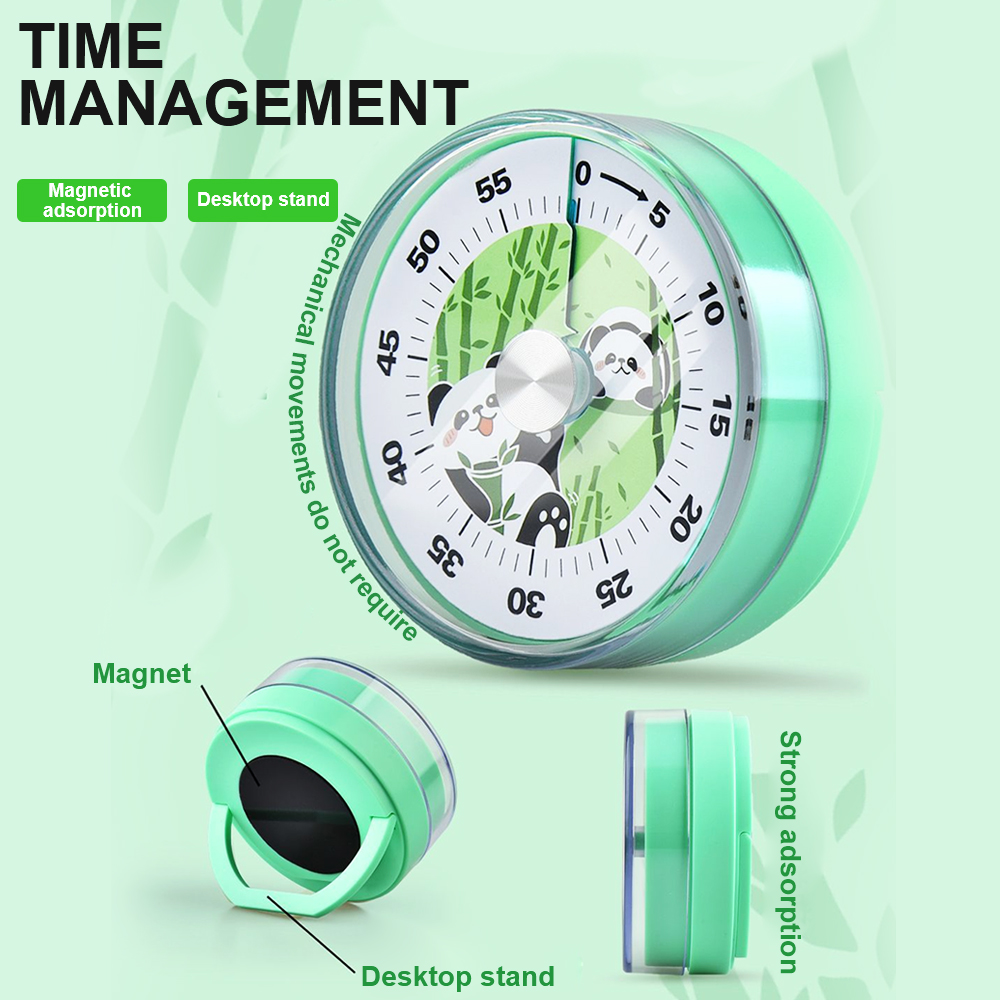 Magnetischer Uhr-Timer, mechanisch, mit lautem Alarm, Küchentimer, Alarm, Kochtimer, 60 Minuten, für Schüler, Lehrer, visueller Timer
