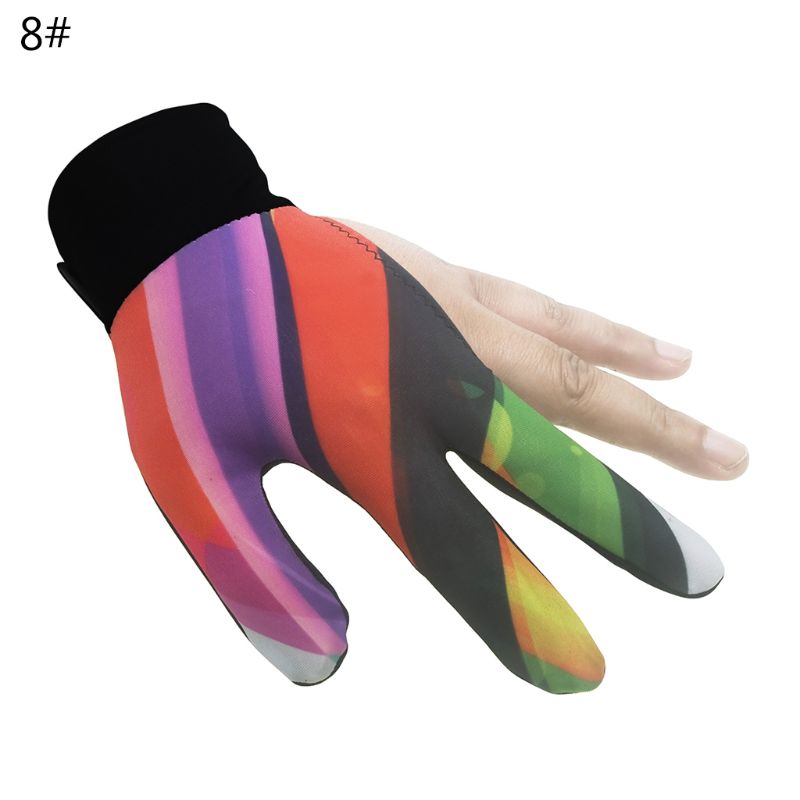 Guanto Da Biliardo A 3 Dita O-Min - Lycra Nero/grigio, Dynamic, Nuovo