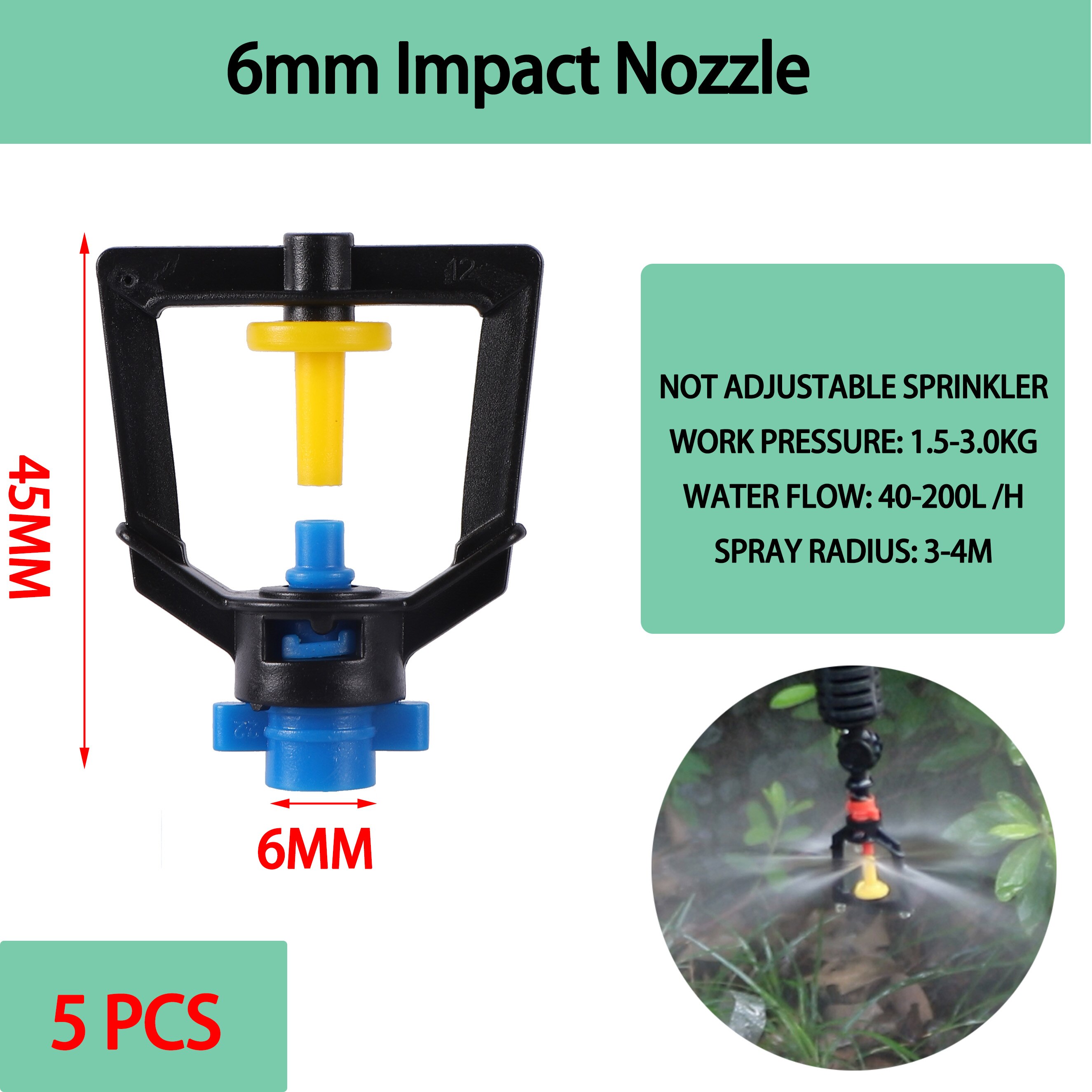 6mm Rotary Sprinkler Garden 360 Degree Rotary Hanging Atomizing Nozzle Watering Anti-Drip Anti-Leak Drip Irrigation Accessories: PURPLE
