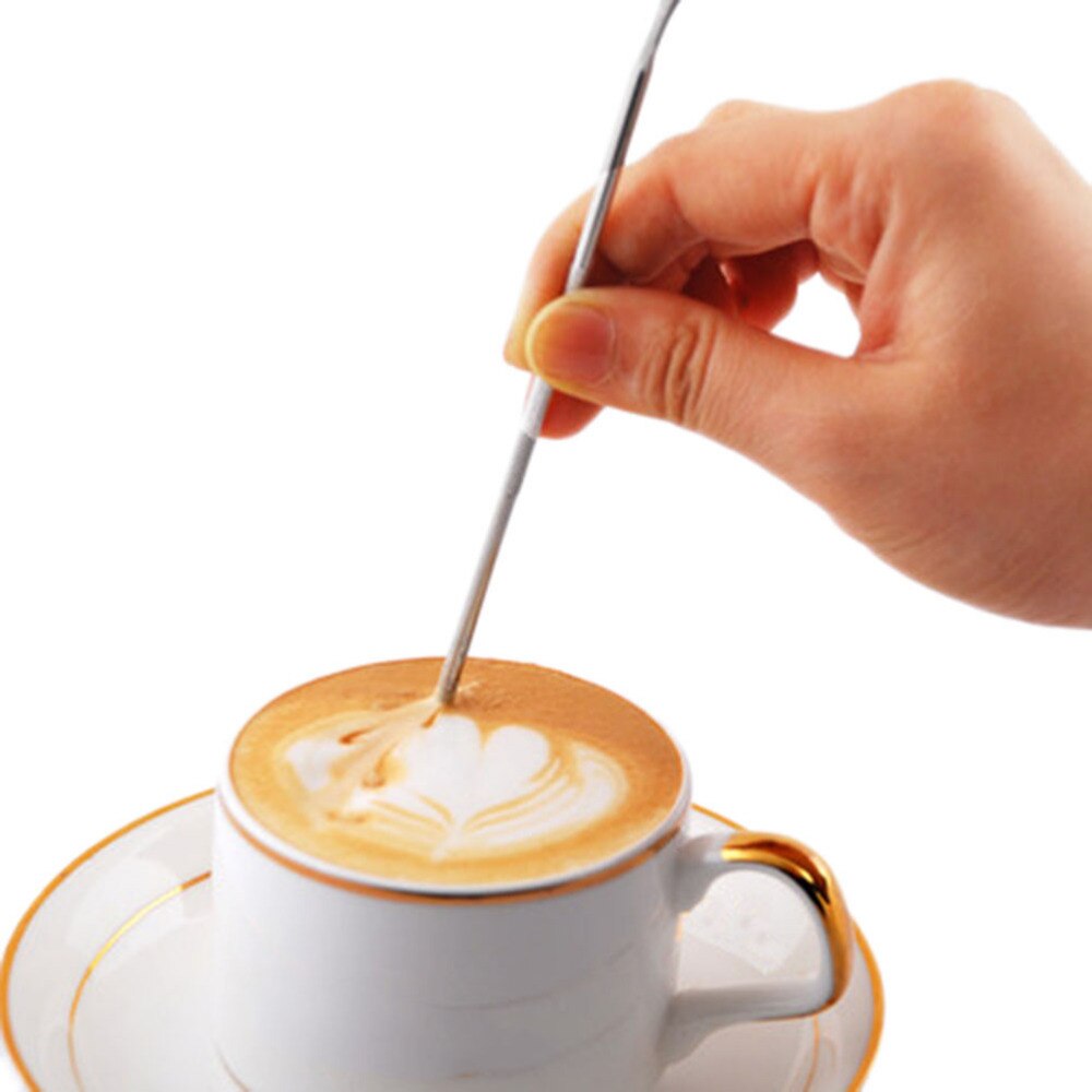 Coffee Needle Stainless Steel Barista Cappuccino Latte Espresso Coffee Decorating Pen Cafe Tool