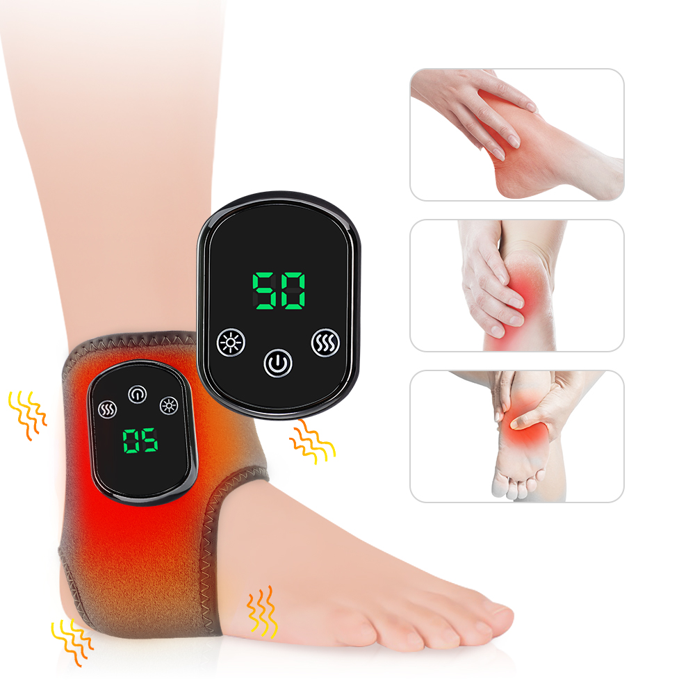Electric Foot Massager Vibration Relaxation Ankle Muscle Fatigue Warm Ankle Massager Compress Ankle Brace Ankle Support