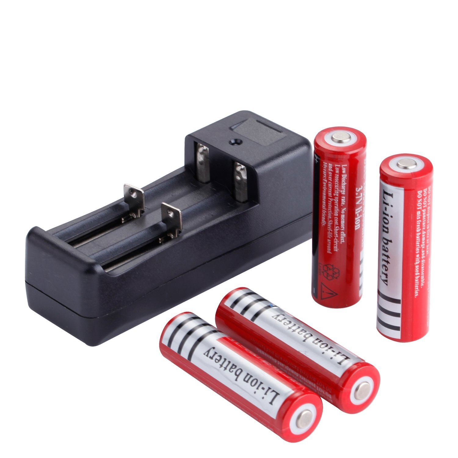 GTF 4 stücke Wiederaufladbare Lithium li-Ion 18650 Batterien 3,7 V 4200mAh Batterie Universal- 18650 16340 Ladegerät uns/EU stecker