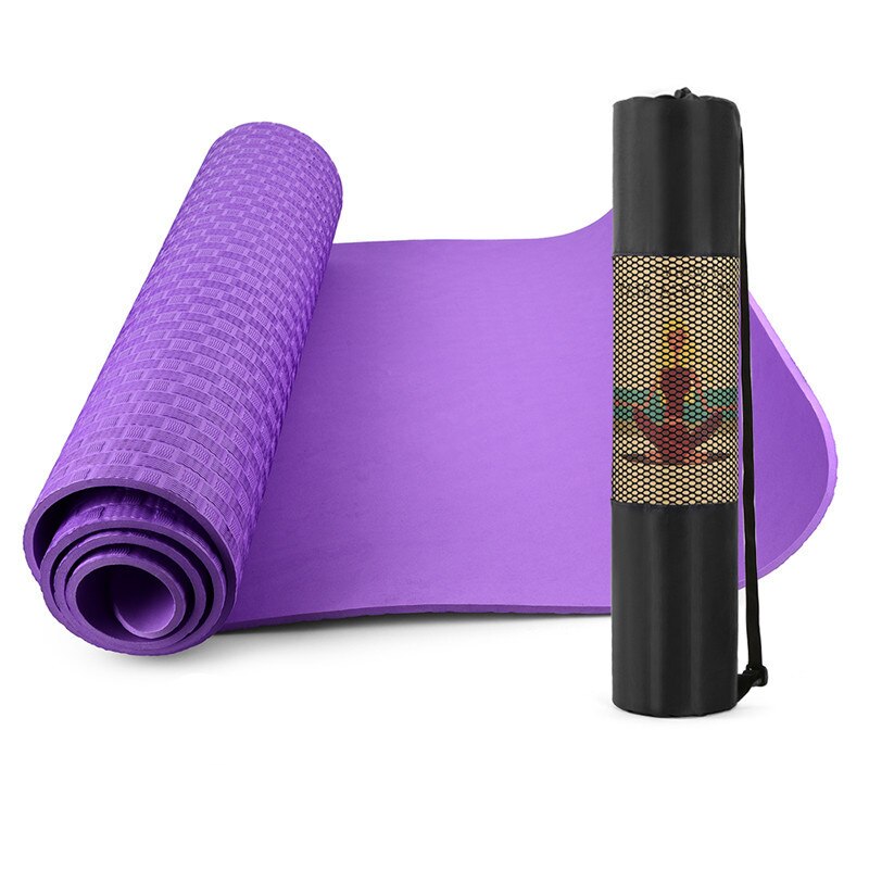 7mm eva yogamatta bärbar utomhusträningsmatta halkfri gym sport fitnessdyna för nybörjare: Lila