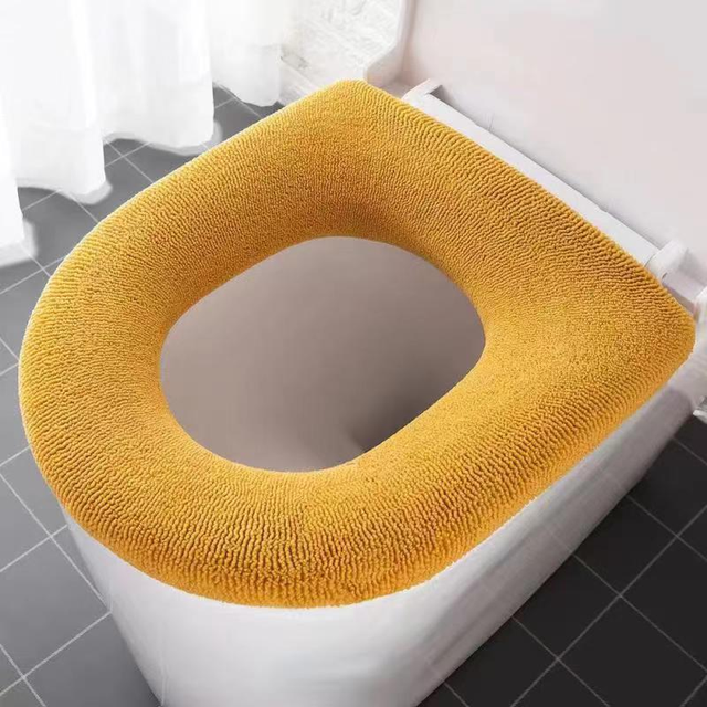 Toilet Seat Cover Mat Universele Wc Pad Zachte Warme Toiletbril Kussen Dikker Wasbare Badkamer Wc Deksel Accessoires: yellow