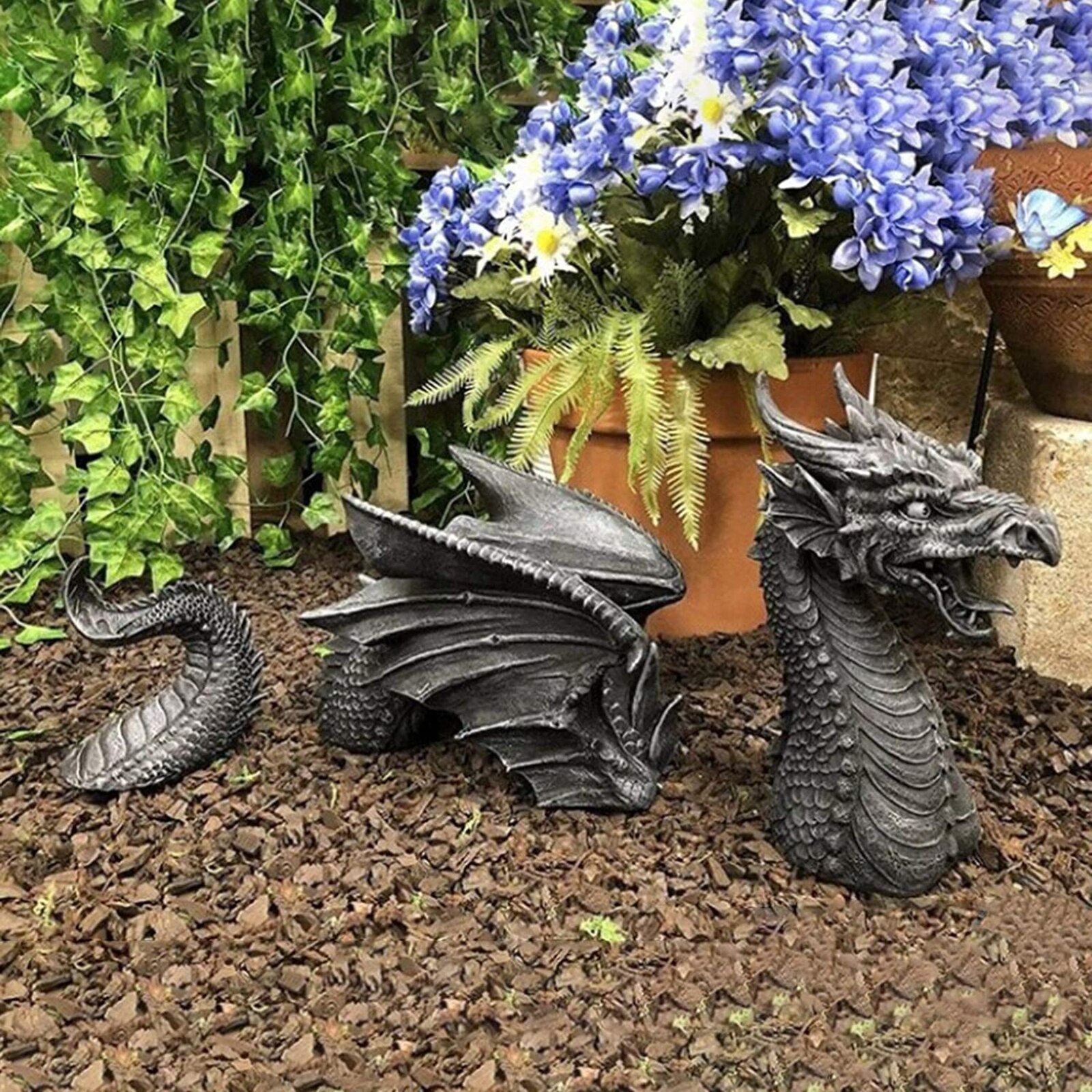 Dragon Novelty Gothic Garden Statues Dragon Figure Statues Patio Front Lawn garden decoration outdoor garden accessories