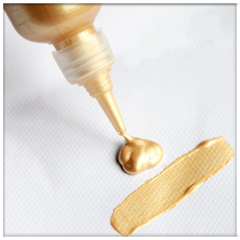 60ml Acrylic Paint Gold Paint Metallic Waterproof Not Faded for Statuary Coloring DIY Hand Clothes Painted Graffiti Pigments: Chocolate