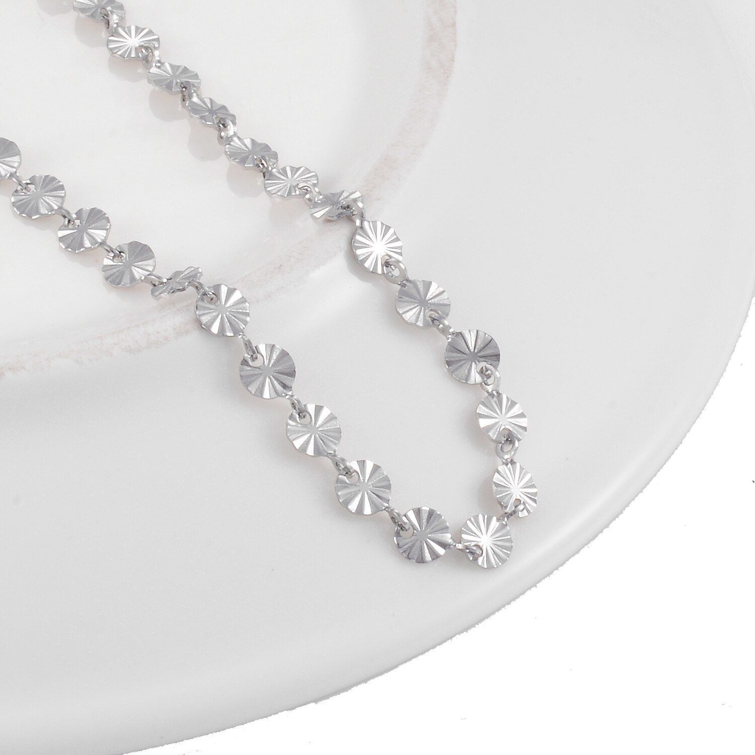 Stainless Steel Necklace Handmade Chain Round Gold Chain Ladies Jewelry