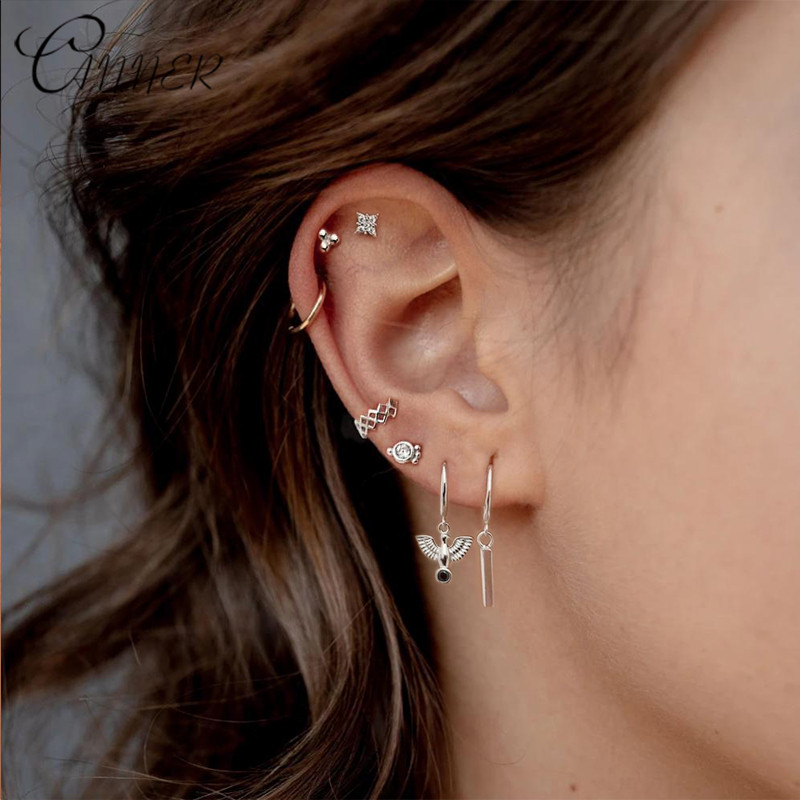 CANNER, pendientes de gota de Cactus bohemios a la , Pendientes colgantes de plantas de Plata de Ley 925, accesorios de joyería para oreja coreana, de